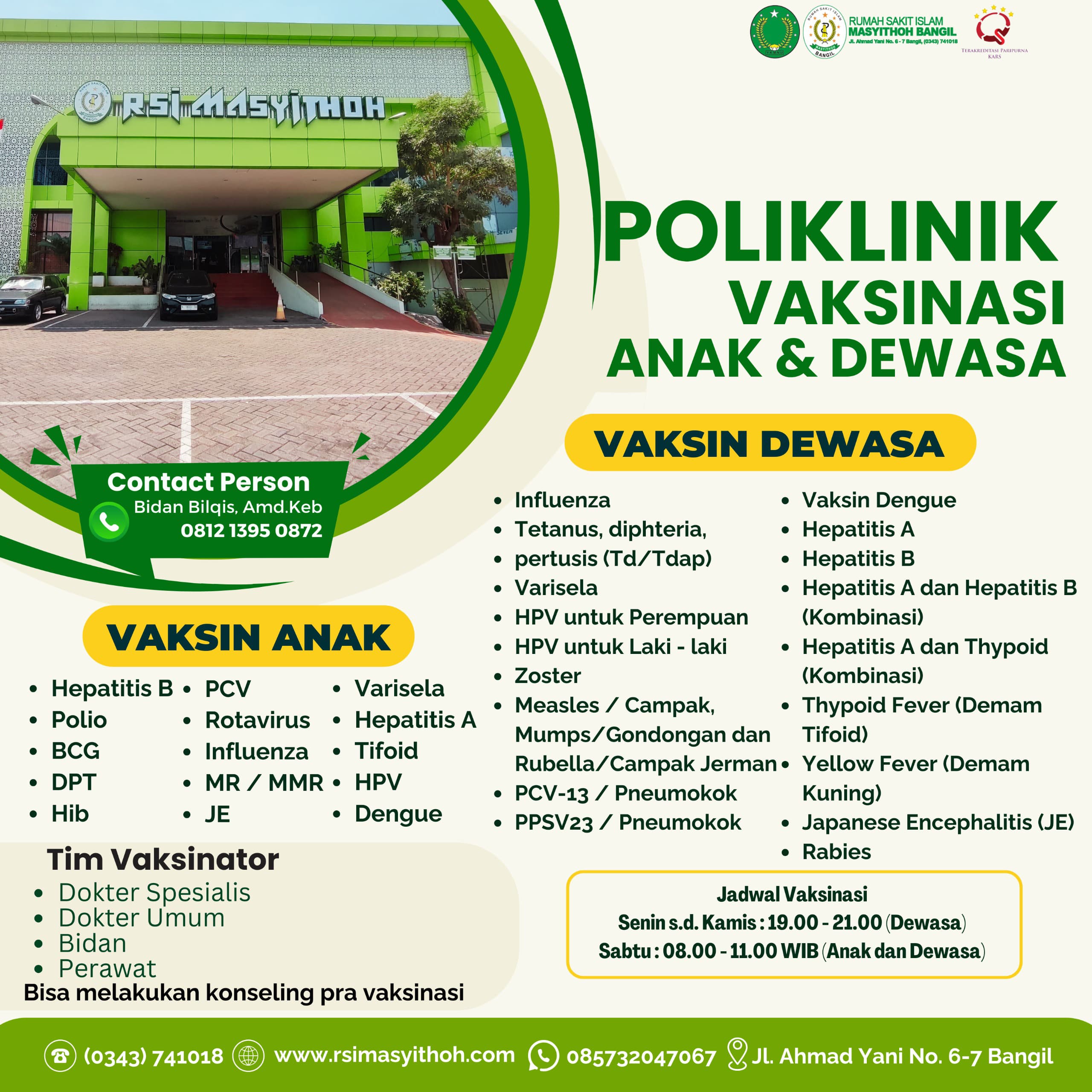 Poliklinik Vaksinasi Anak dan Dewasa