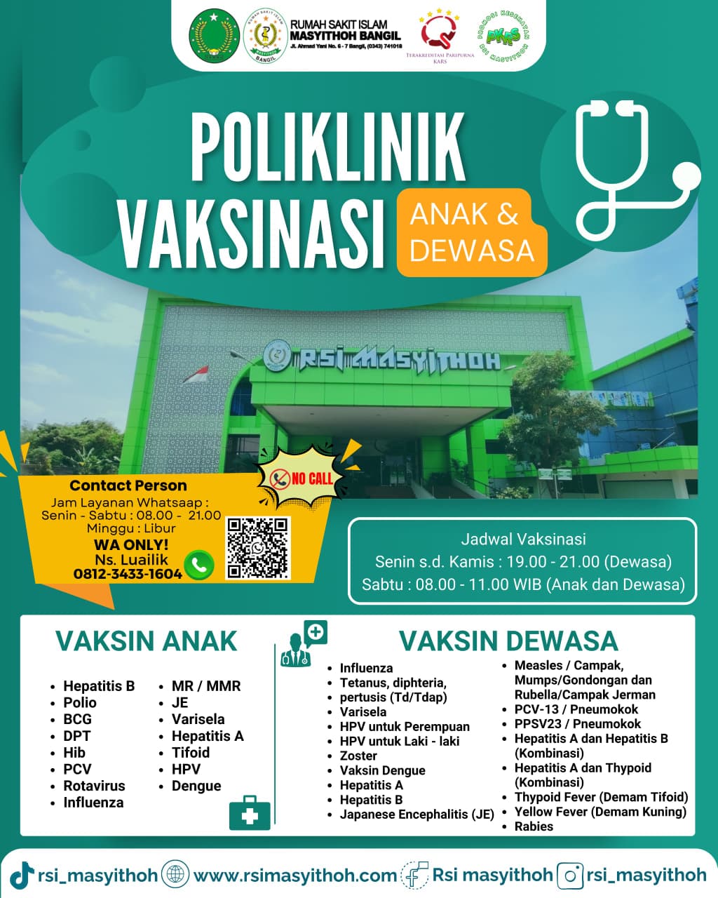Poliklinik Vaksinasi Anak dan Dewasa